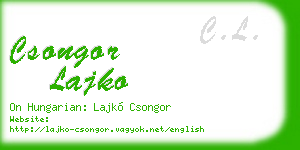 csongor lajko business card
