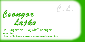 csongor lajko business card